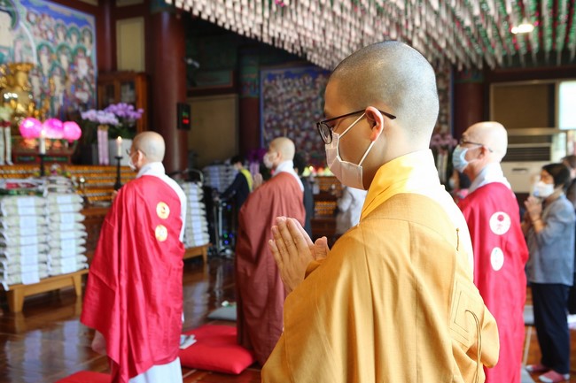 The Vesak great ceremony at Duoc Su Temple, Incheon City, South Korea